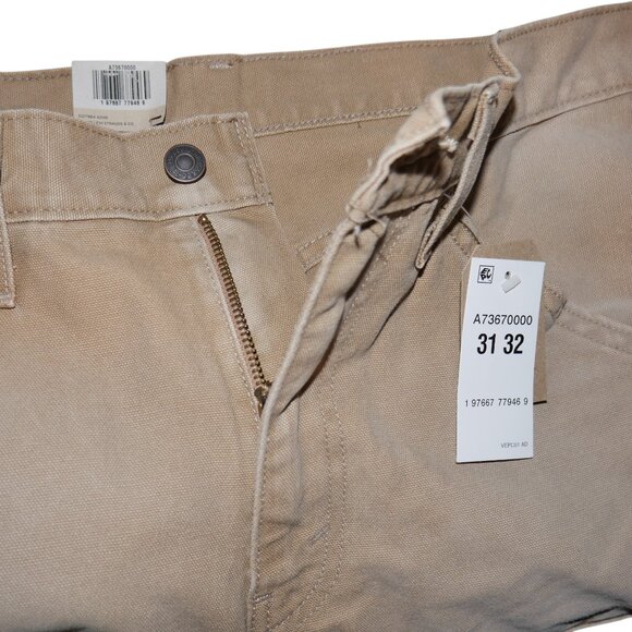 Levi's Workwear 568 Loose Double-knee Men's Pants Size 31x32 Distressed Tan NWT - Picture 11 of 14